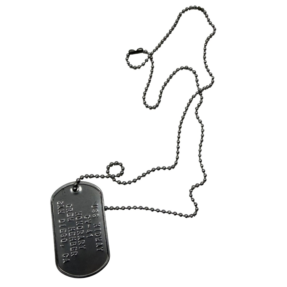 USS Midway CV-41 Honorary Crew Member Dog Tag Necklace